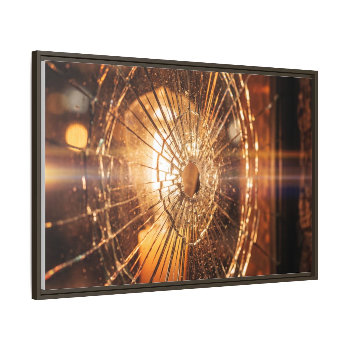 Framed Matte Canvas - Shattered Glass