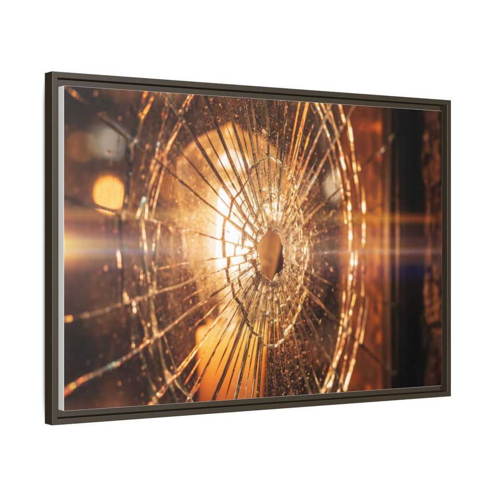Framed Matte Canvas - Shattered Glass — Espresso / 1.25"
