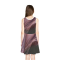 Robe sans manches fille avec motif abstrait effet soie