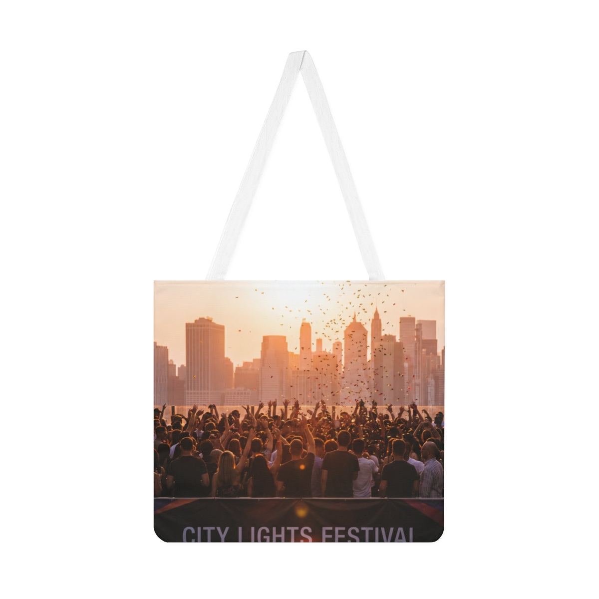 Shoulder Tote Bag - City Lights Festival | Echovira Gallery