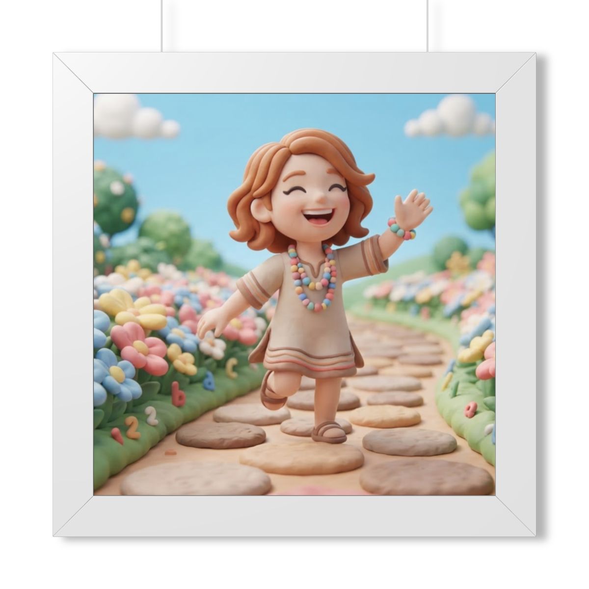 Framed Horizontal Poster - Wide Meadow — White (14×11... |...
