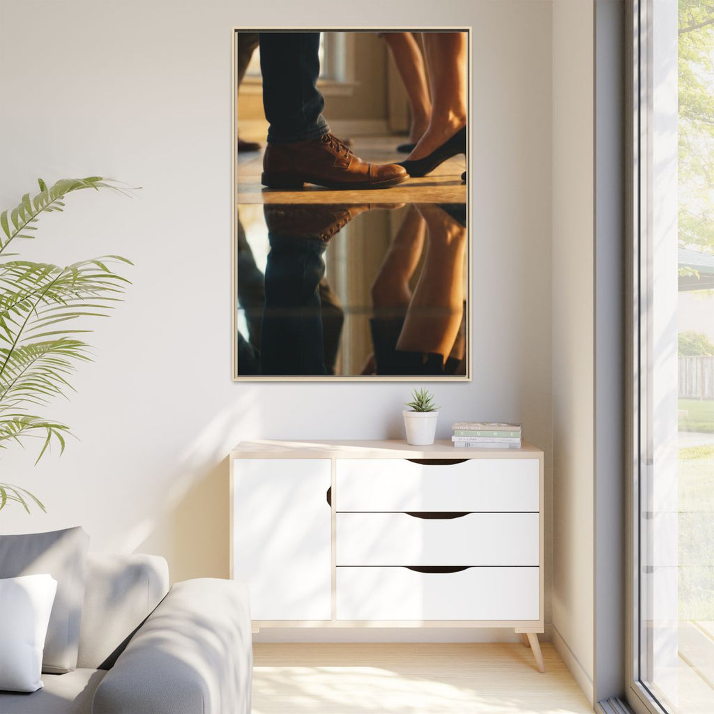 Matte Canvas, Framed - Golden Hour Reflections Cinematic Art...