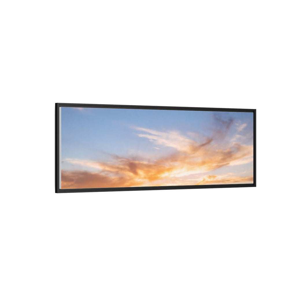 Framed Matte Canvas - Radiant Sunset Art — Black / 1.25"
