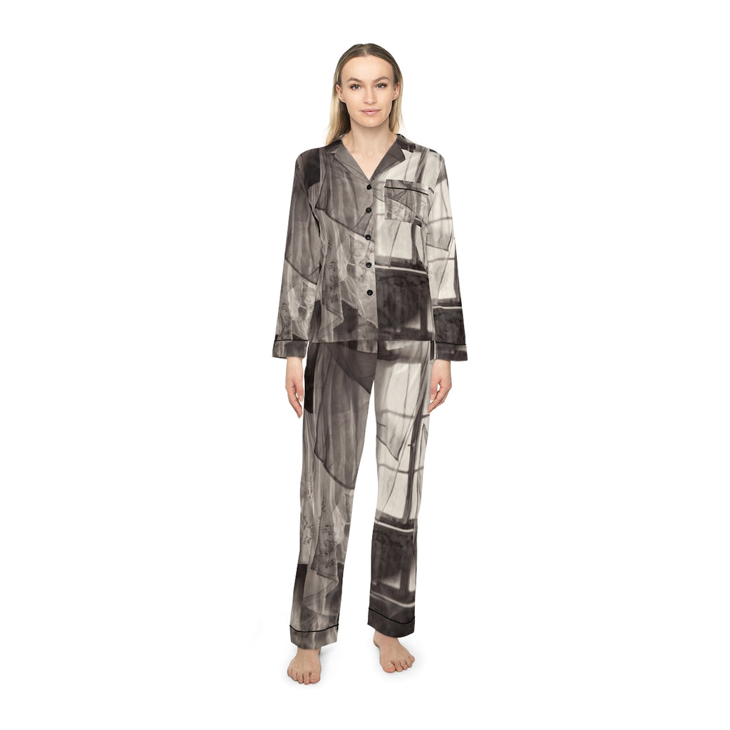 Women's Satin Pajamas - Spectral Veils | Echovira Gallery