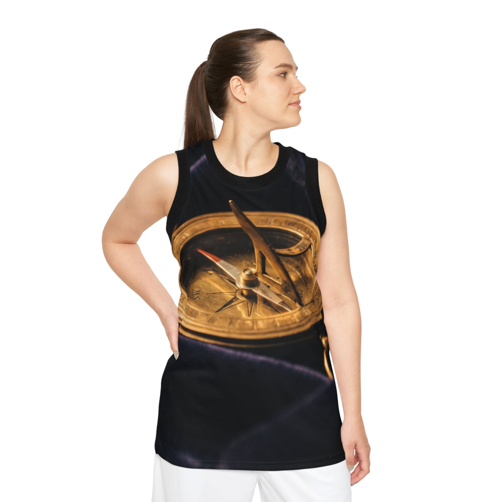 Women's Basketball Jersey Brass Sundial Art