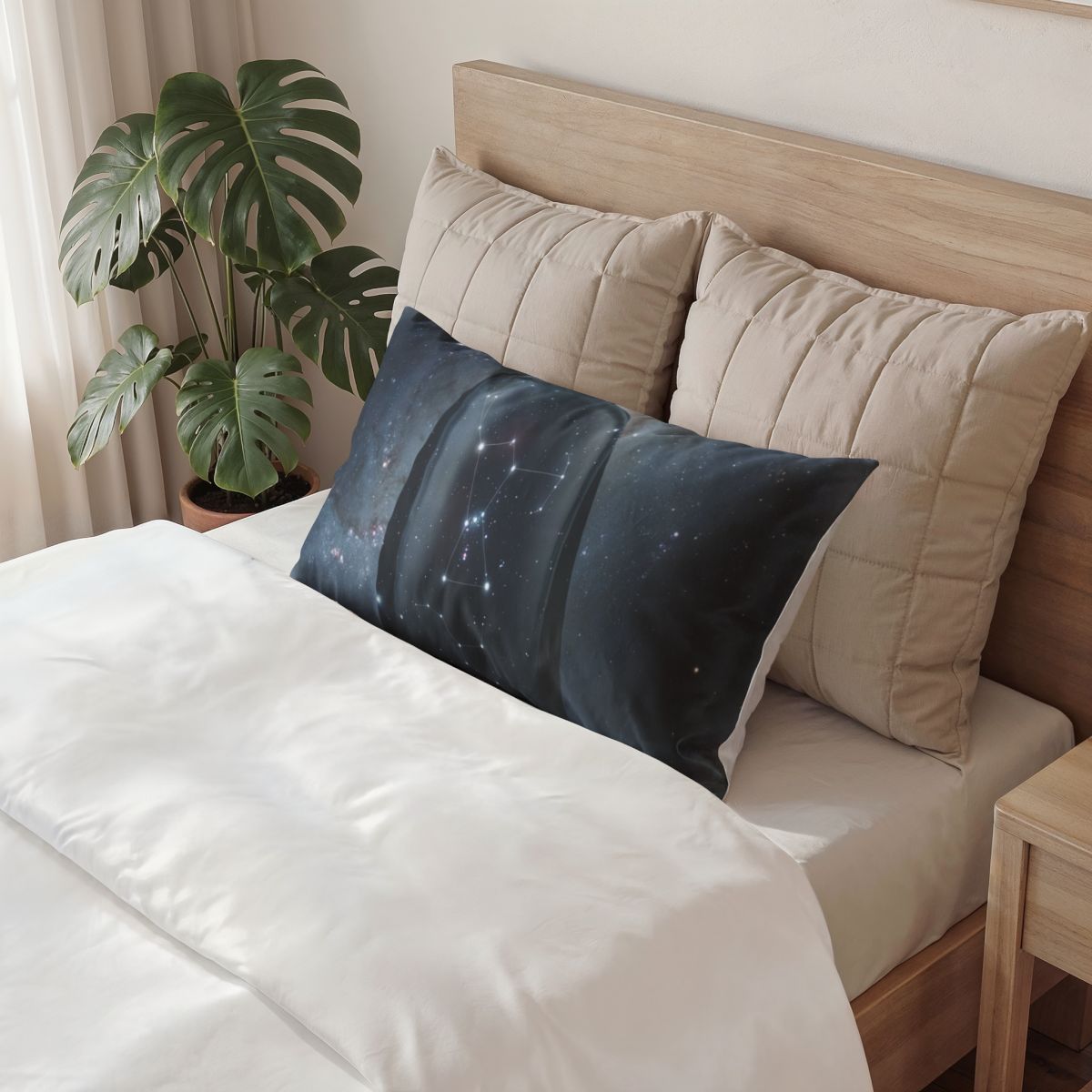 Cotton Pillow Sham - Orion Starfield | Echovira Gallery