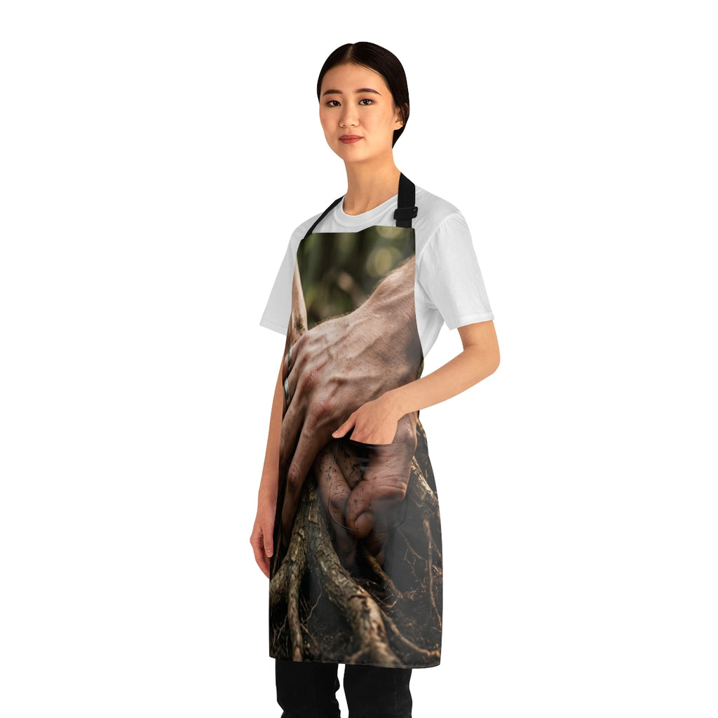 Kitchen Apron with Forest Roots Art