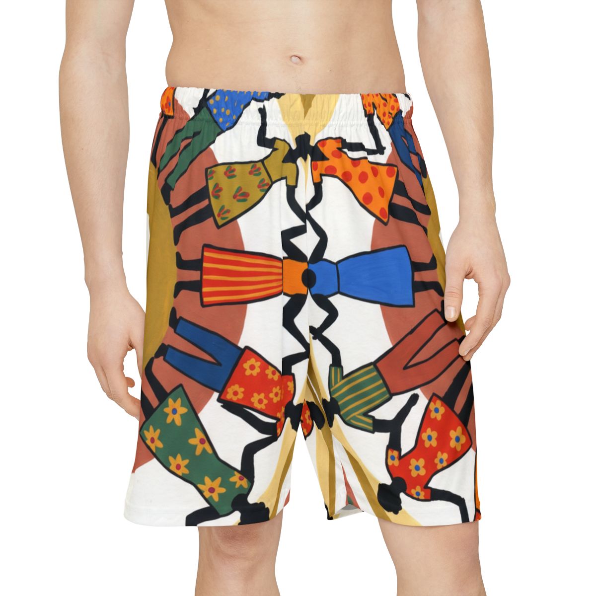 Men's Sports Shorts - Unity Mandala Folk Art | Echovira...