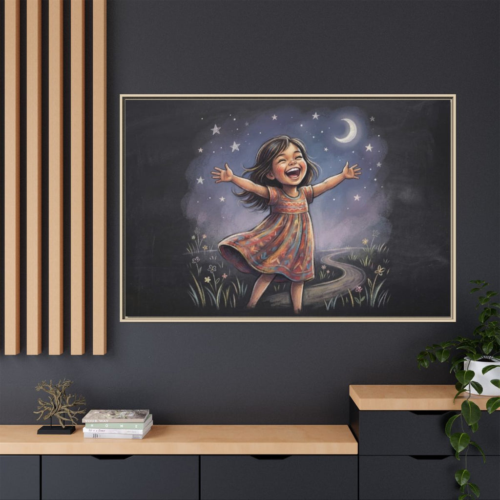 Matte Canvas Framed - Starlit Wonder Joy — Natural / 1.25"...