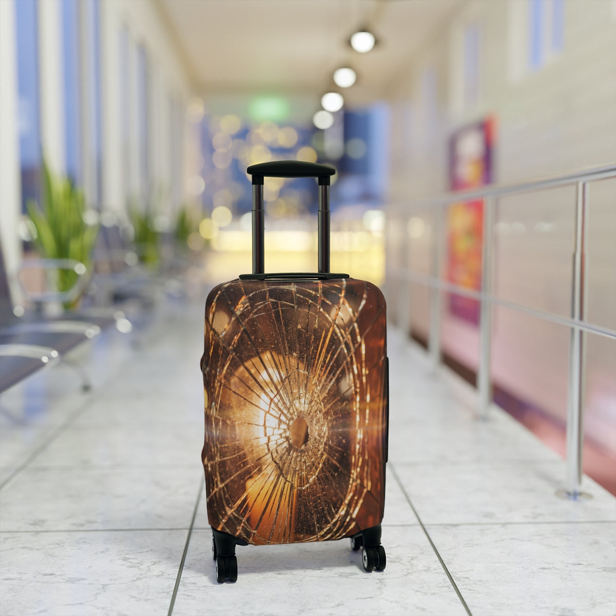 Luggage Cover - Moody Amber Glow