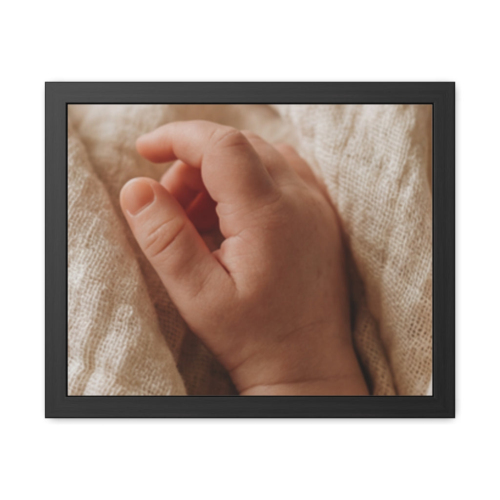 Framed Poster - Tender Newborn Hand (10×8, 12×8, 11×9... |...