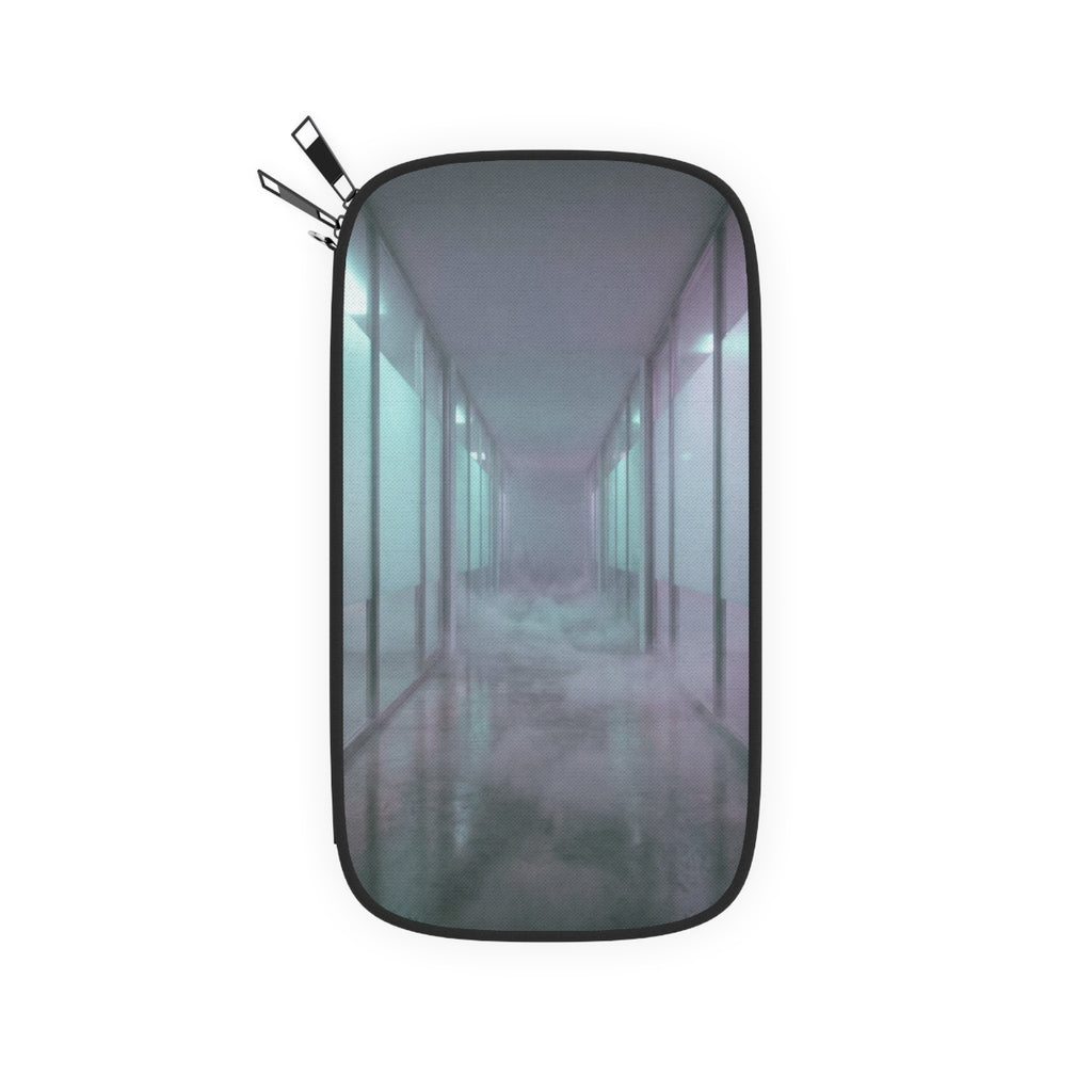Passport Wallet - Liminal Corridor Fog Art Print | Echovira...