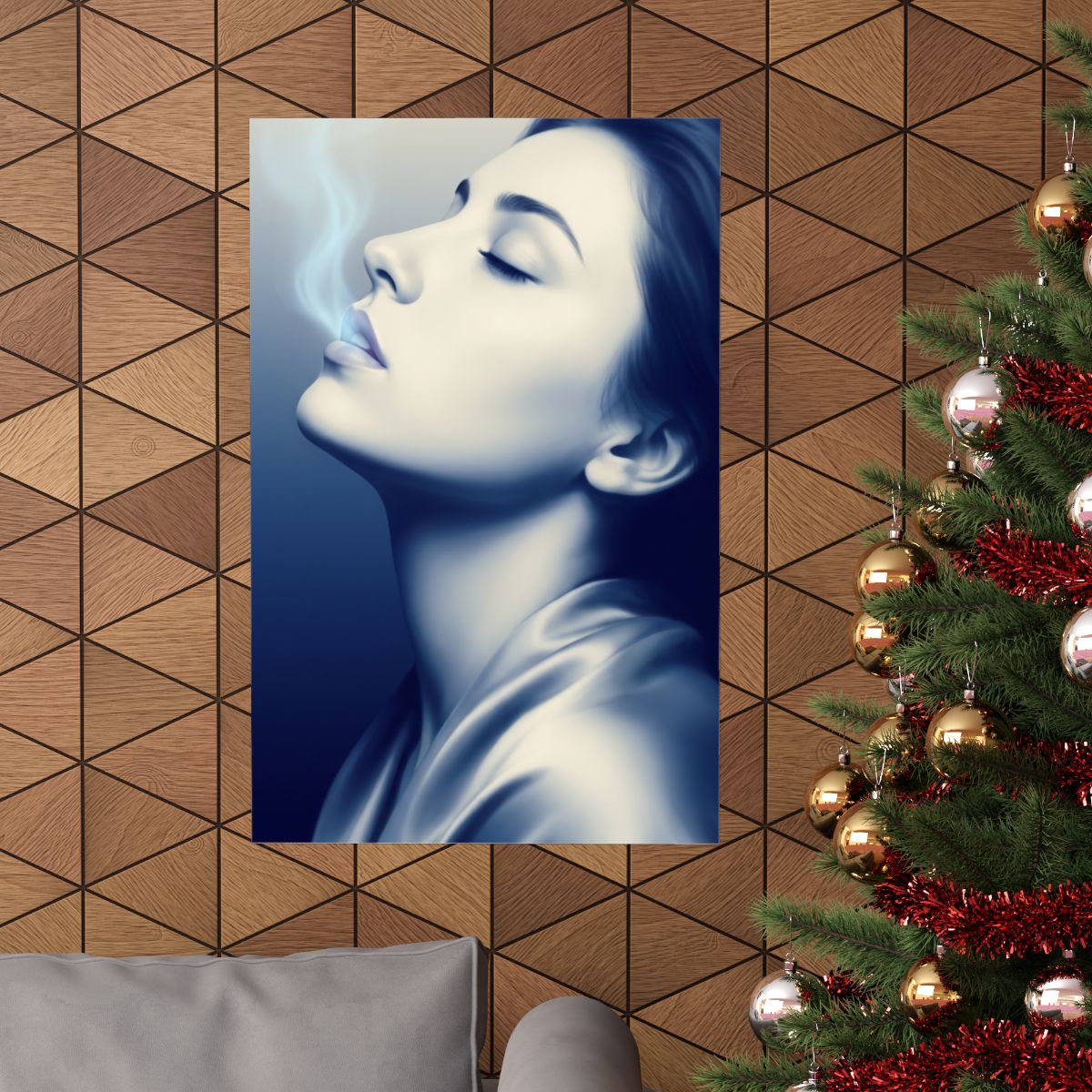 Matte Vertical Poster - Ethereal Blue Somnium Portrait (8×10...