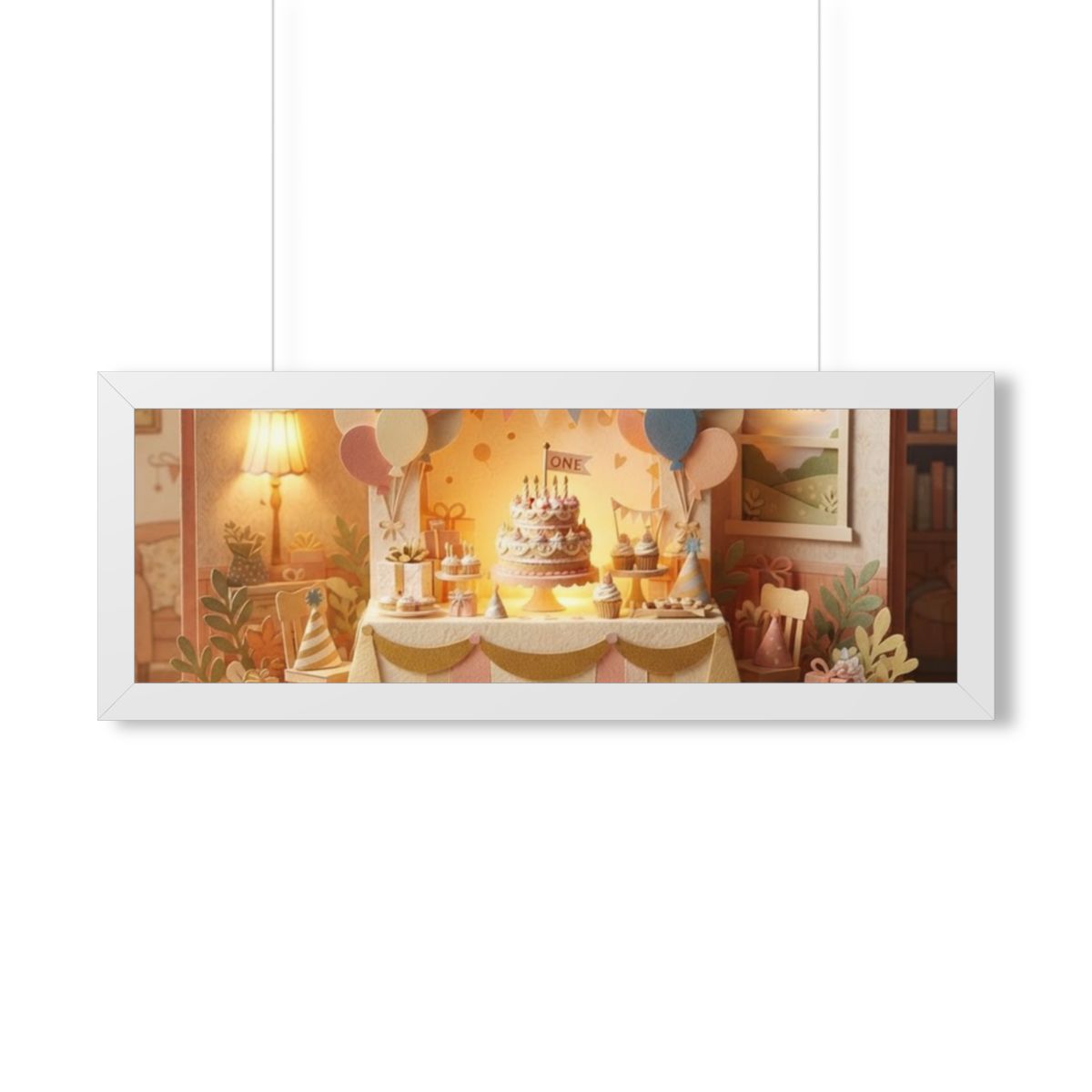Framed Horizontal Poster - Storybook World — White (14×11......