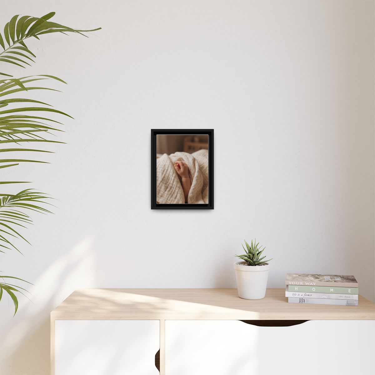 Framed Matte Canvas - Neutral Nursery — Black / 1.25"