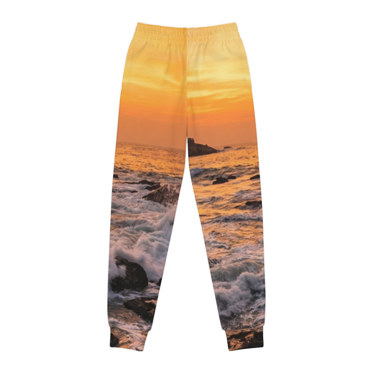 Youth Joggers - Golden Kanyakumari Sunset Coastal Horizon......