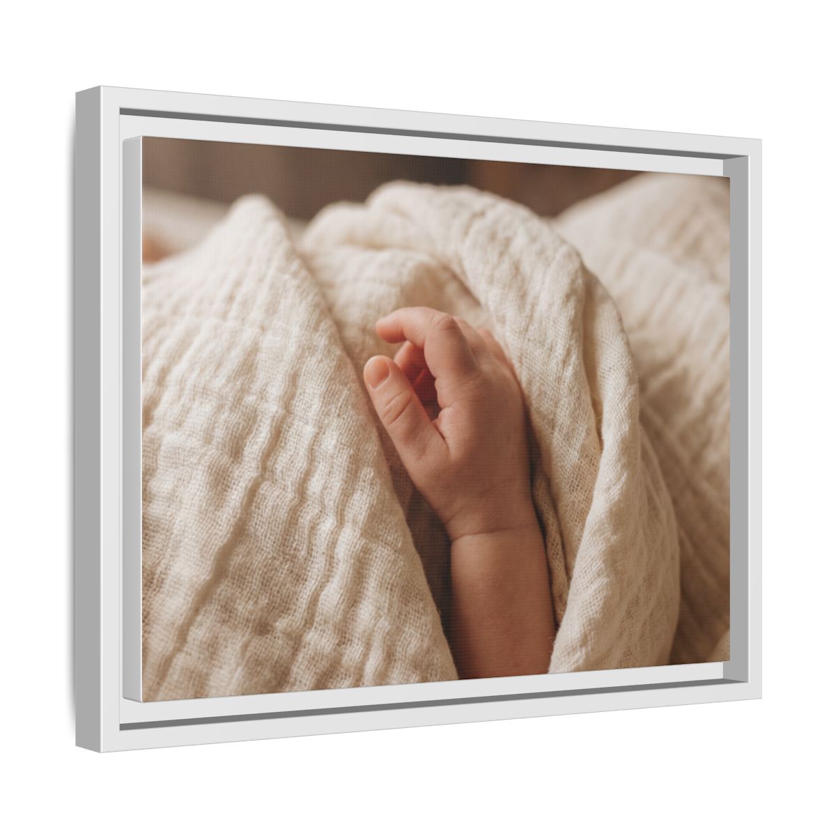 Framed Matte Canvas - Neutral Nursery — White / 1.25"