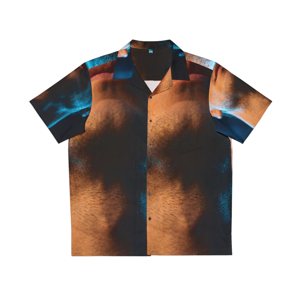 Men's Hawaiian Shirt - Neon Horizon Portrait | Echovira...