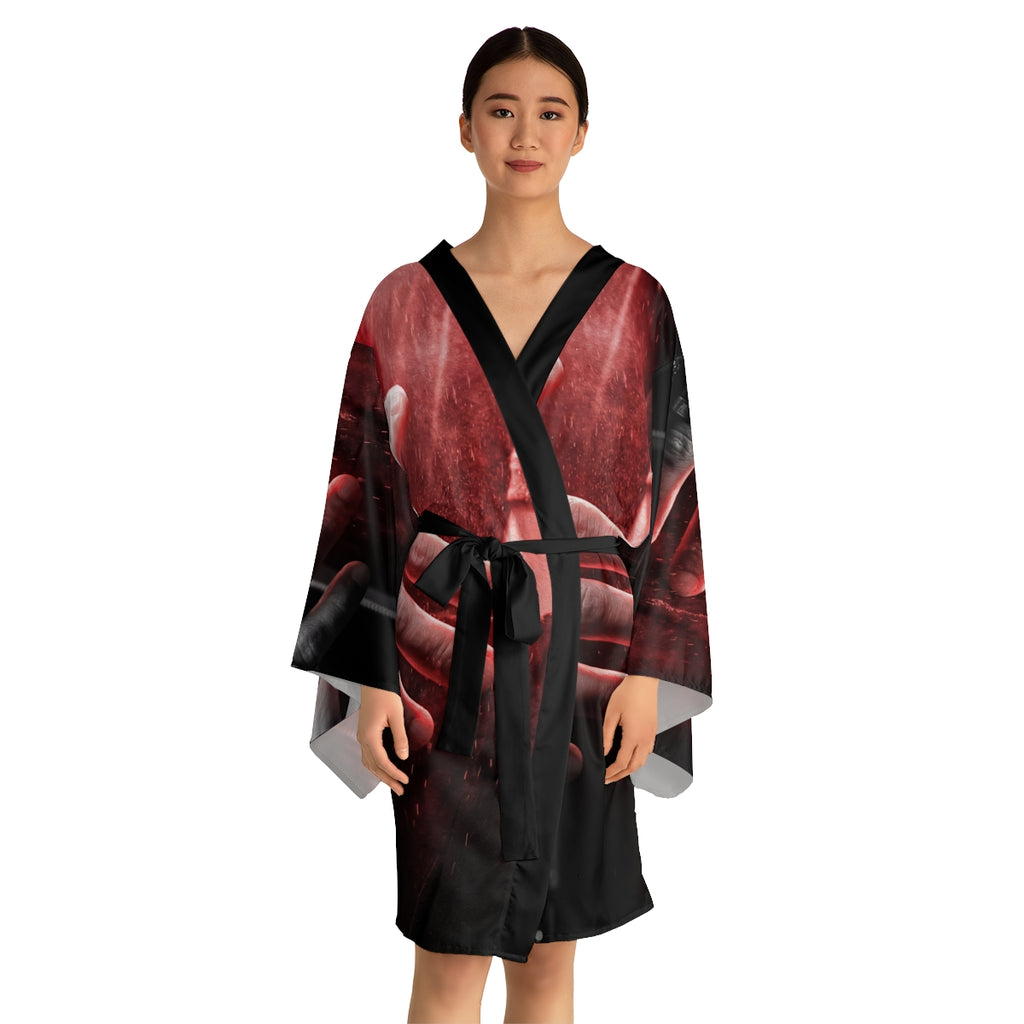 Long Sleeve Kimono Robe Moody Noir Art