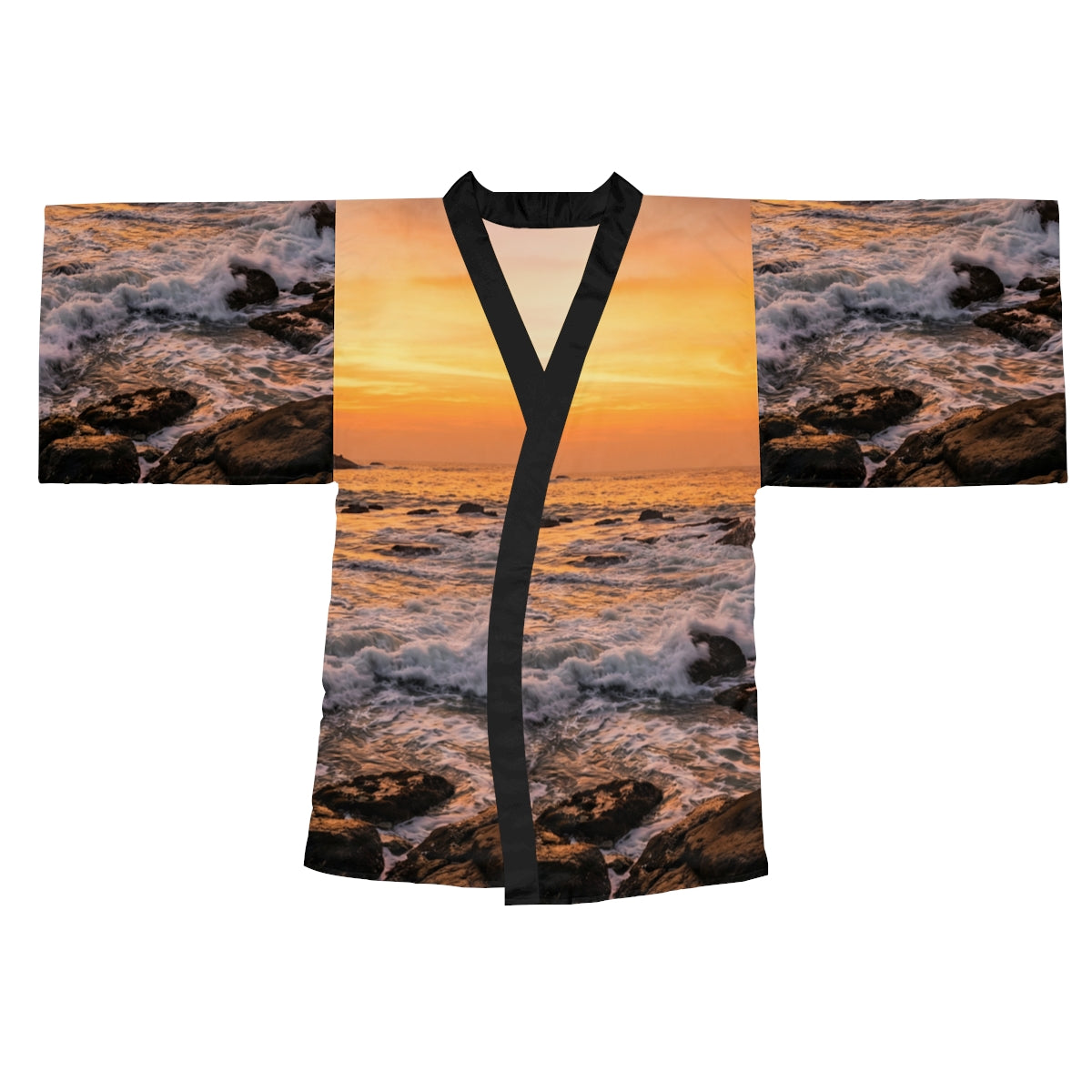 Long Sleeve Kimono Robe - Coastal Sunset