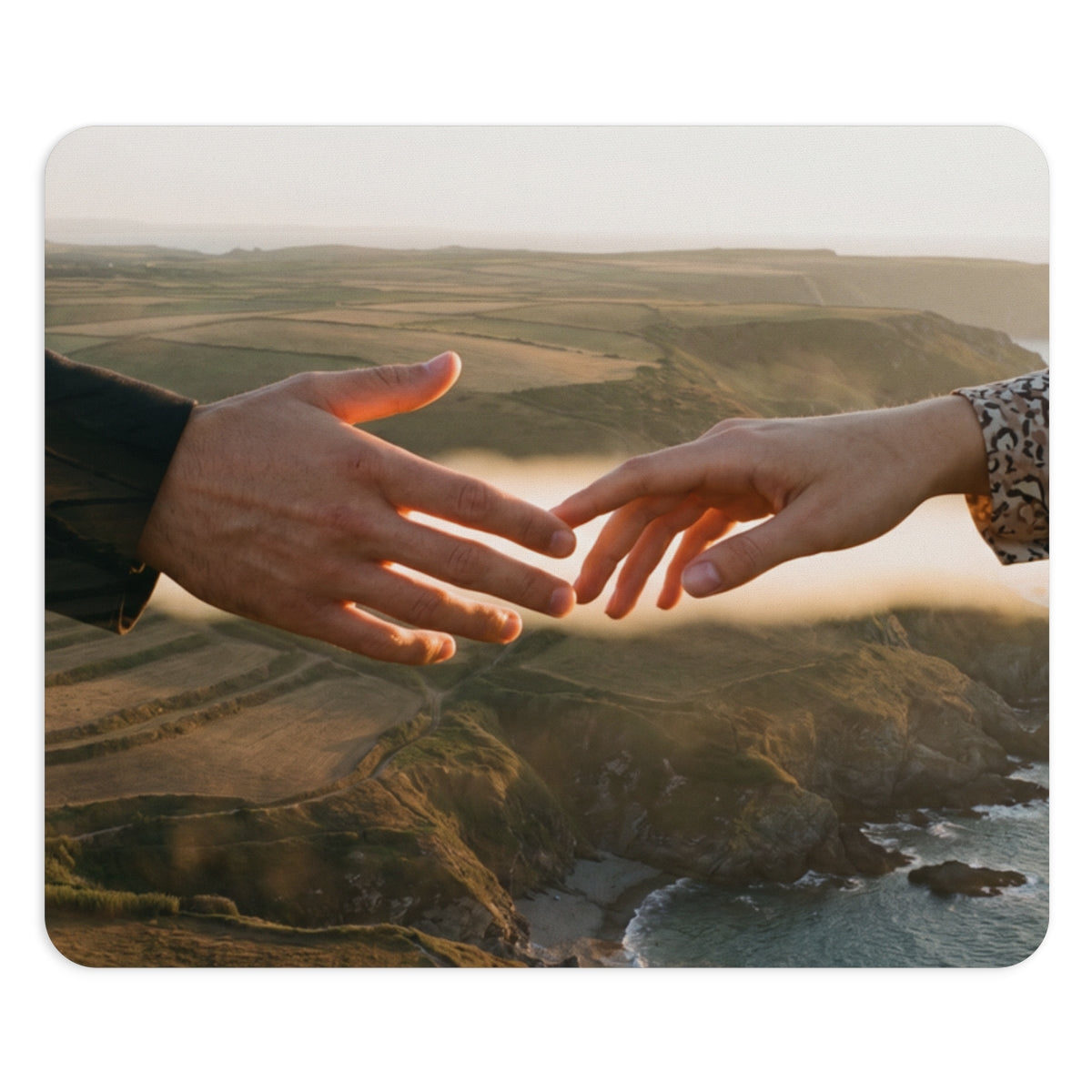 Mouse Pad - The Infinite Touch | Ethereal Coastal Art |...
