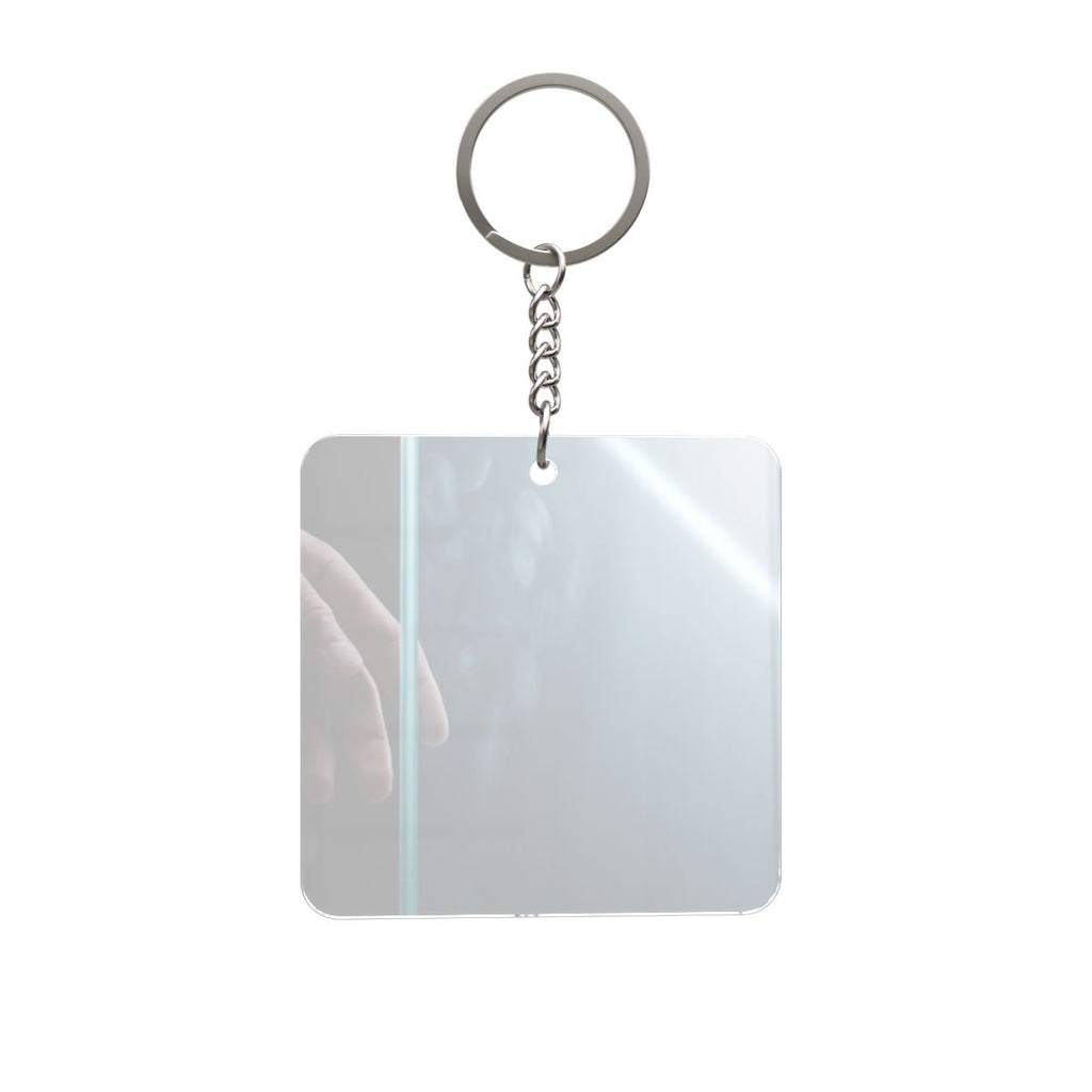 Square Keychain - Luminous Touch Mini Art | Echovira Gallery
