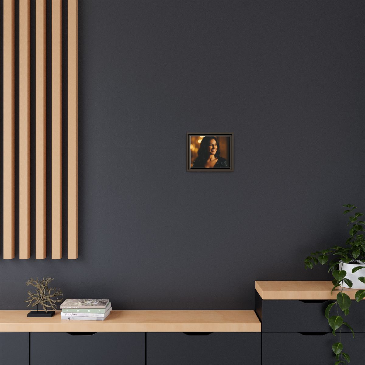 Framed Canvas Art - Golden Glamour — Espresso / 1.25"