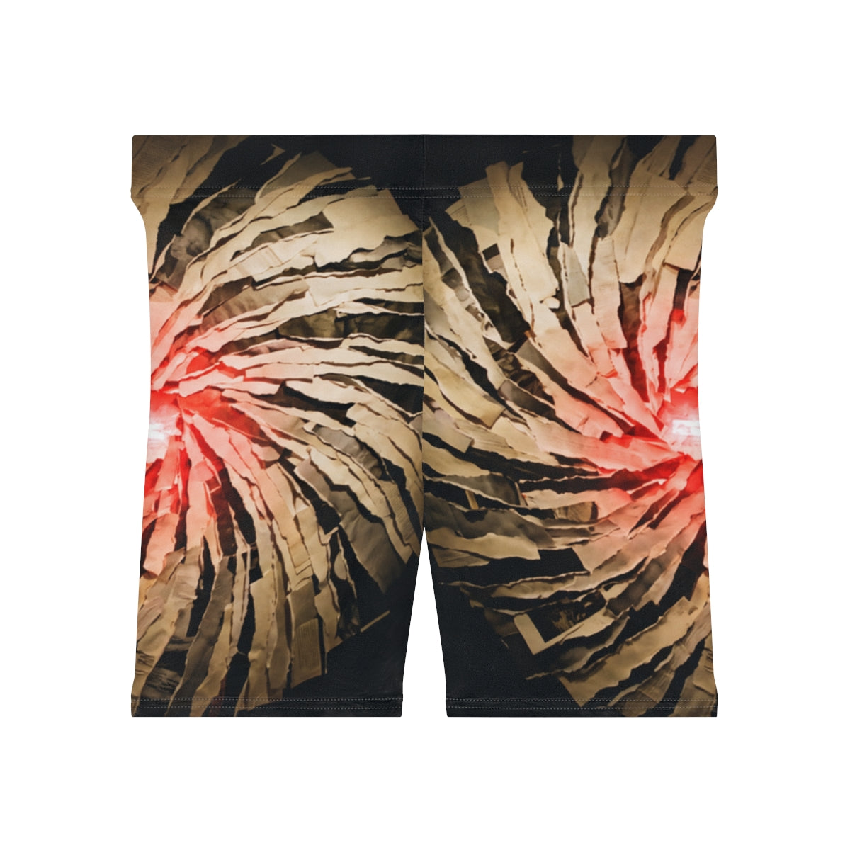 Women's Biker Shorts - Crimson Vortex Fit | Echovira Gallery