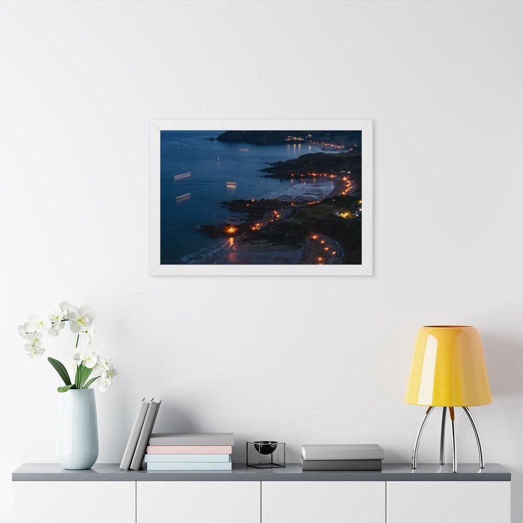 Framed Horizontal Poster - Coastal — White (14×11, 16×12......