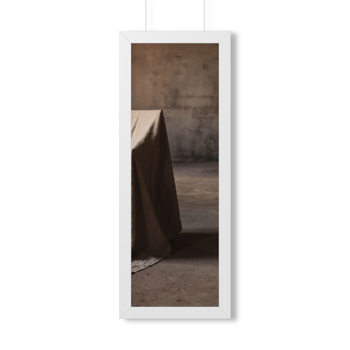 Framed Vertical Poster - Draped Silence Still Life Art... |...