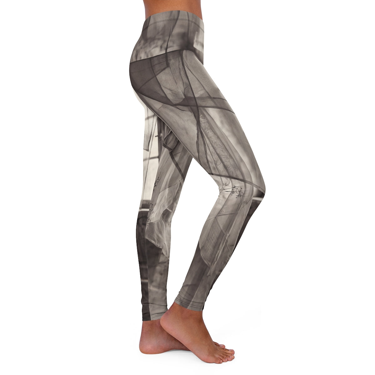 Women's Casual Spandex Leggings - Spectral Veils | Echovira...
