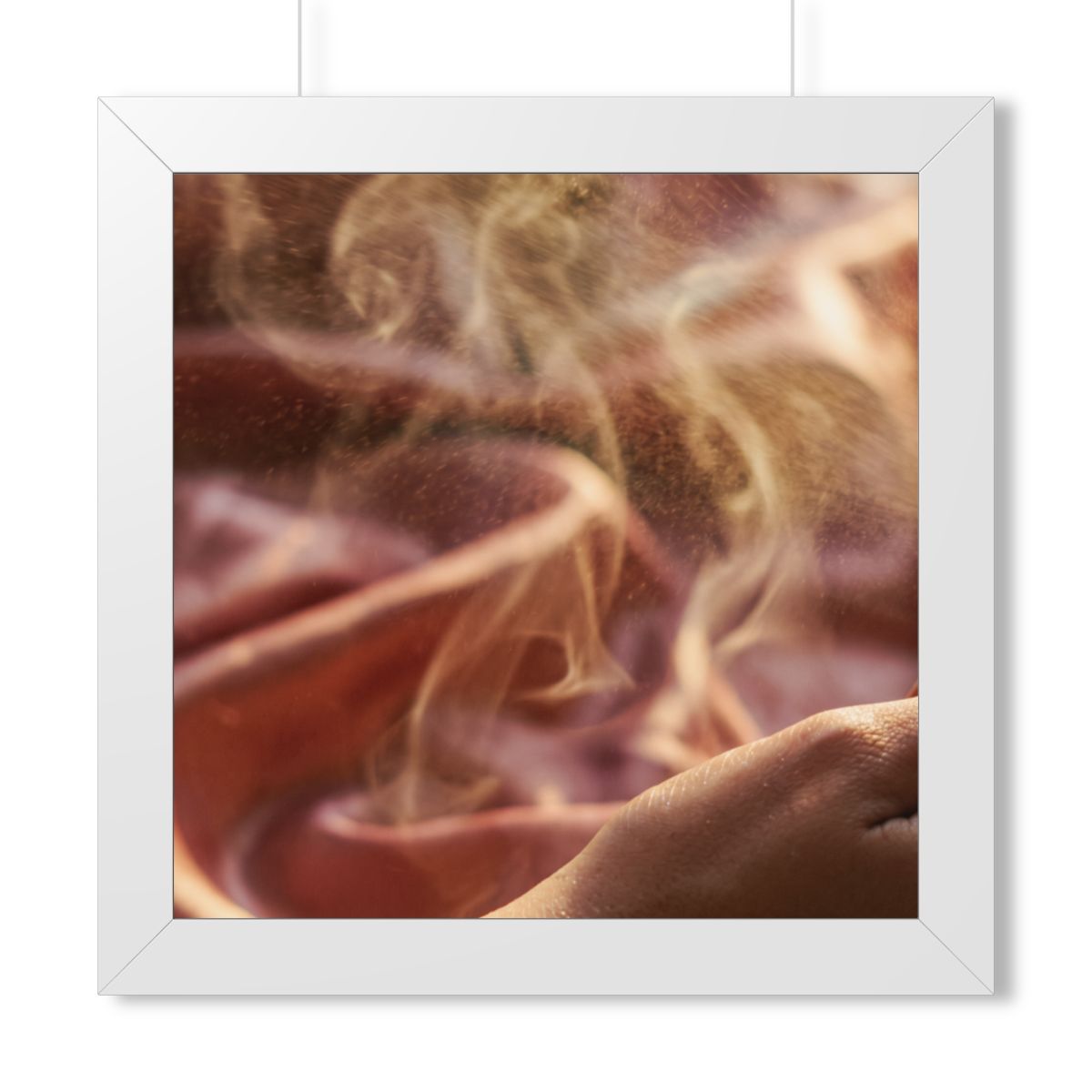 Framed Vertical Poster - Golden Mist Perfume Ritual Art —......