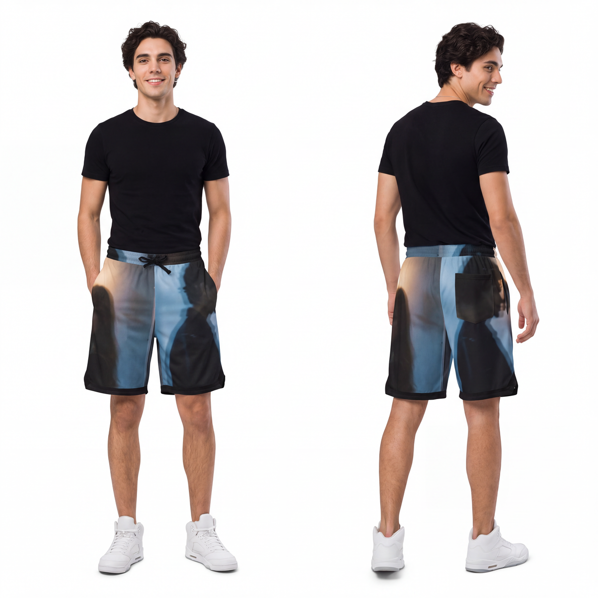 Men's Midnight Reflections Rib Shorts - Moody Activewear |...