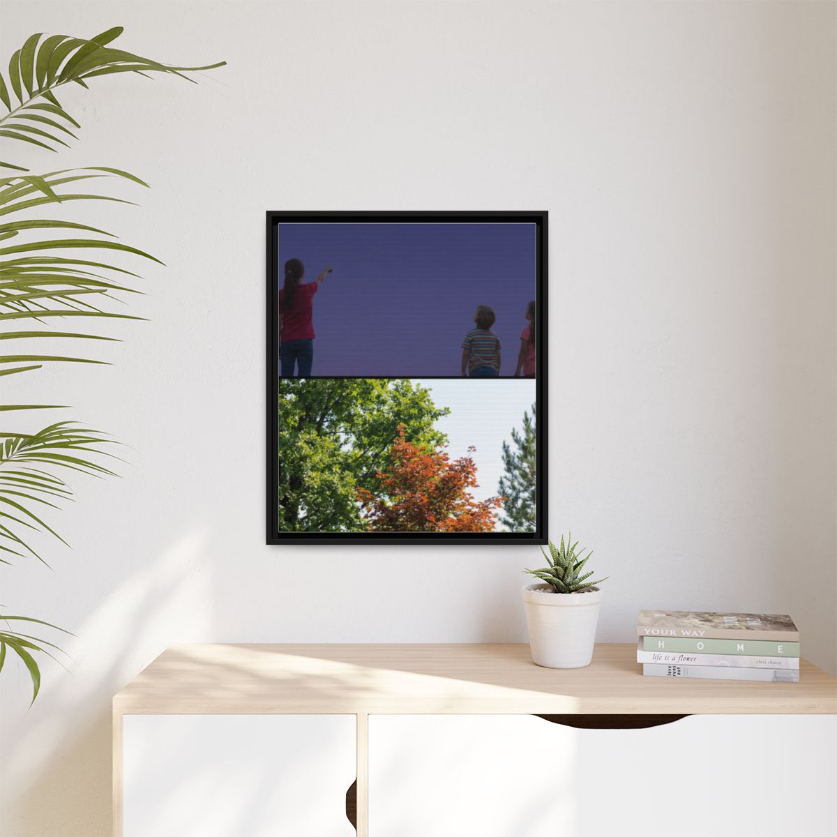 Matte Canvas, Framed - Stardust & Forest Discovery — Black /...