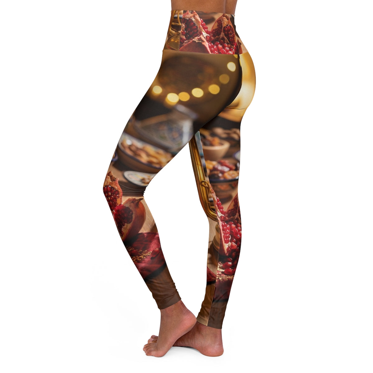 High Waisted Leggings - Amber Feast | Echovira Gallery