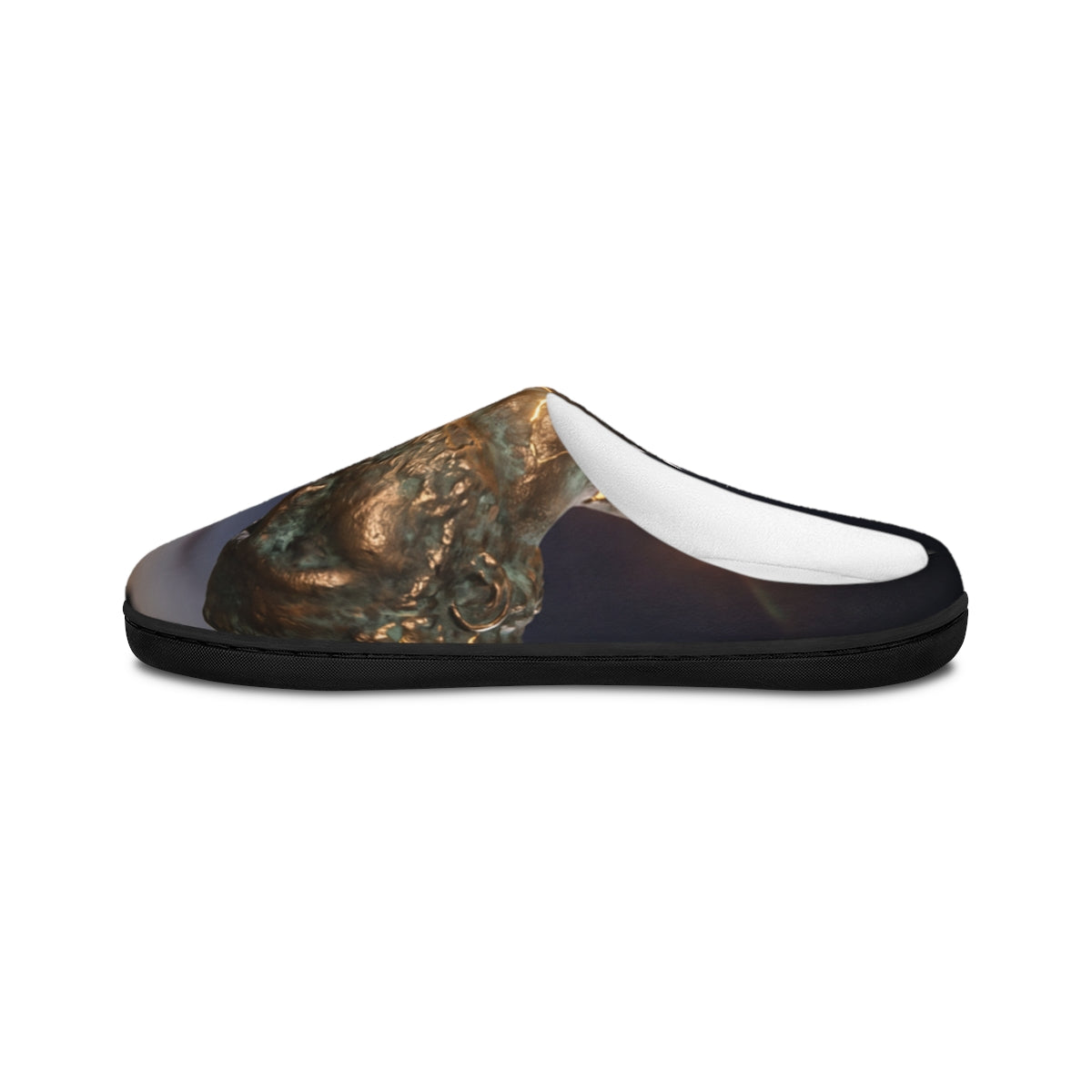 Women's Indoor Slippers with Bronze Sculpture Art
