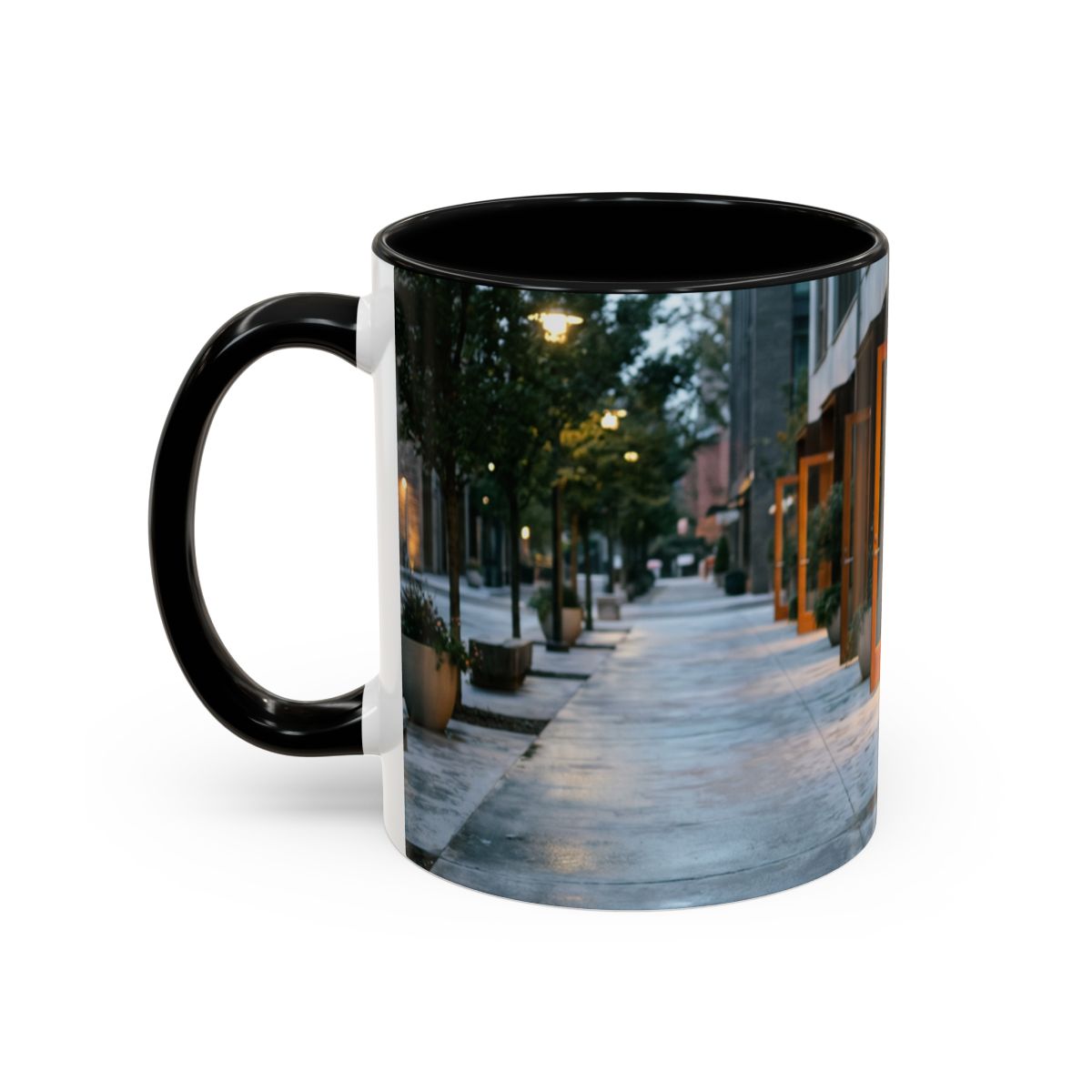 Accent Coffee Mug - Urban Glow Walkway | Echovira Gallery
