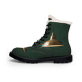 Botas de piel y pelo para mujer con colgante de latón