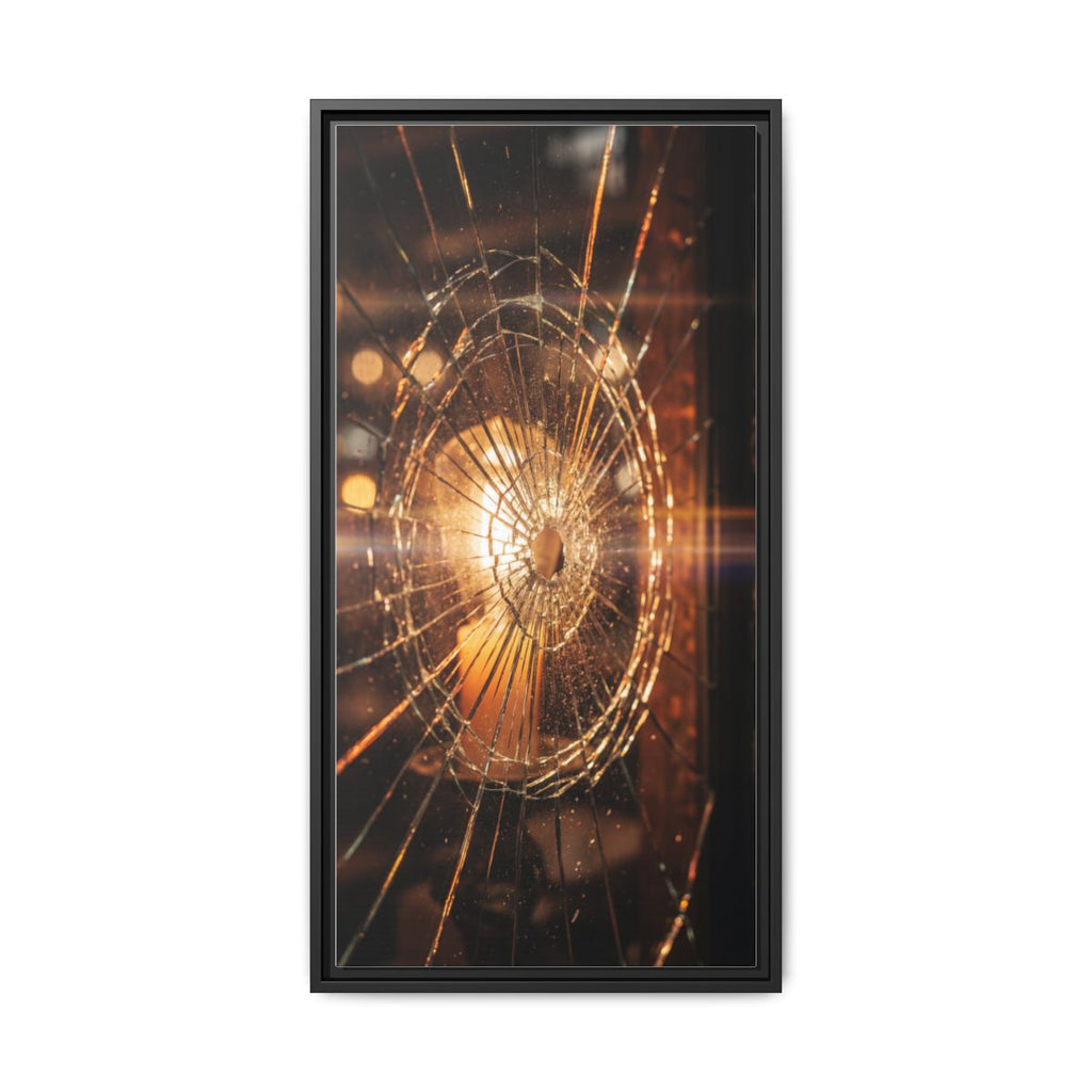 Framed Matte Canvas - Shattered Glass