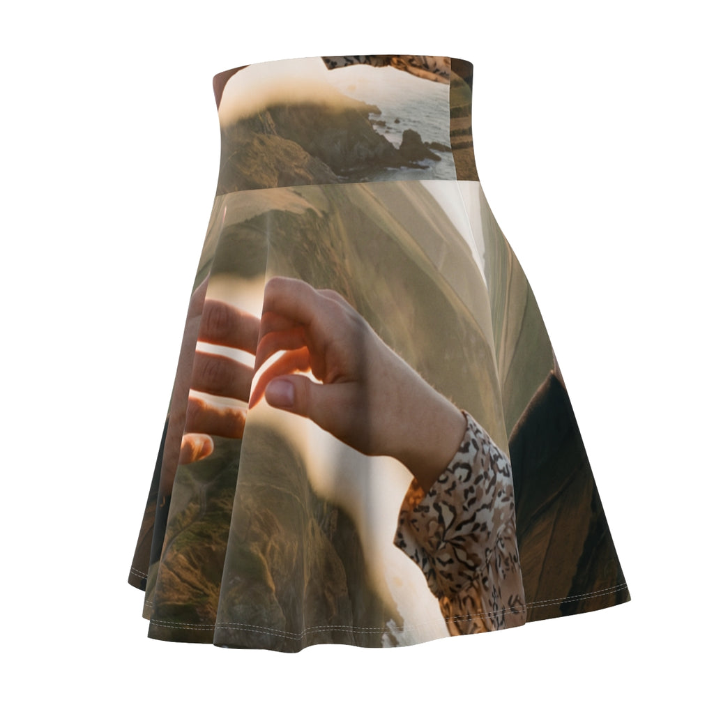 Women's Skater Skirt - The Infinite Touch | Ethereal Coastal...
