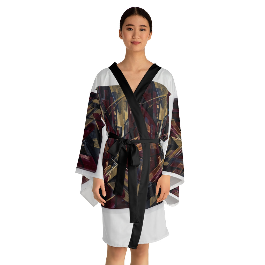 Long Sleeve Kimono Robe - Urban Glow | Echovira Gallery