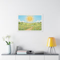 Framed Horizontal Poster - Sunny Meadow Panorama — White......