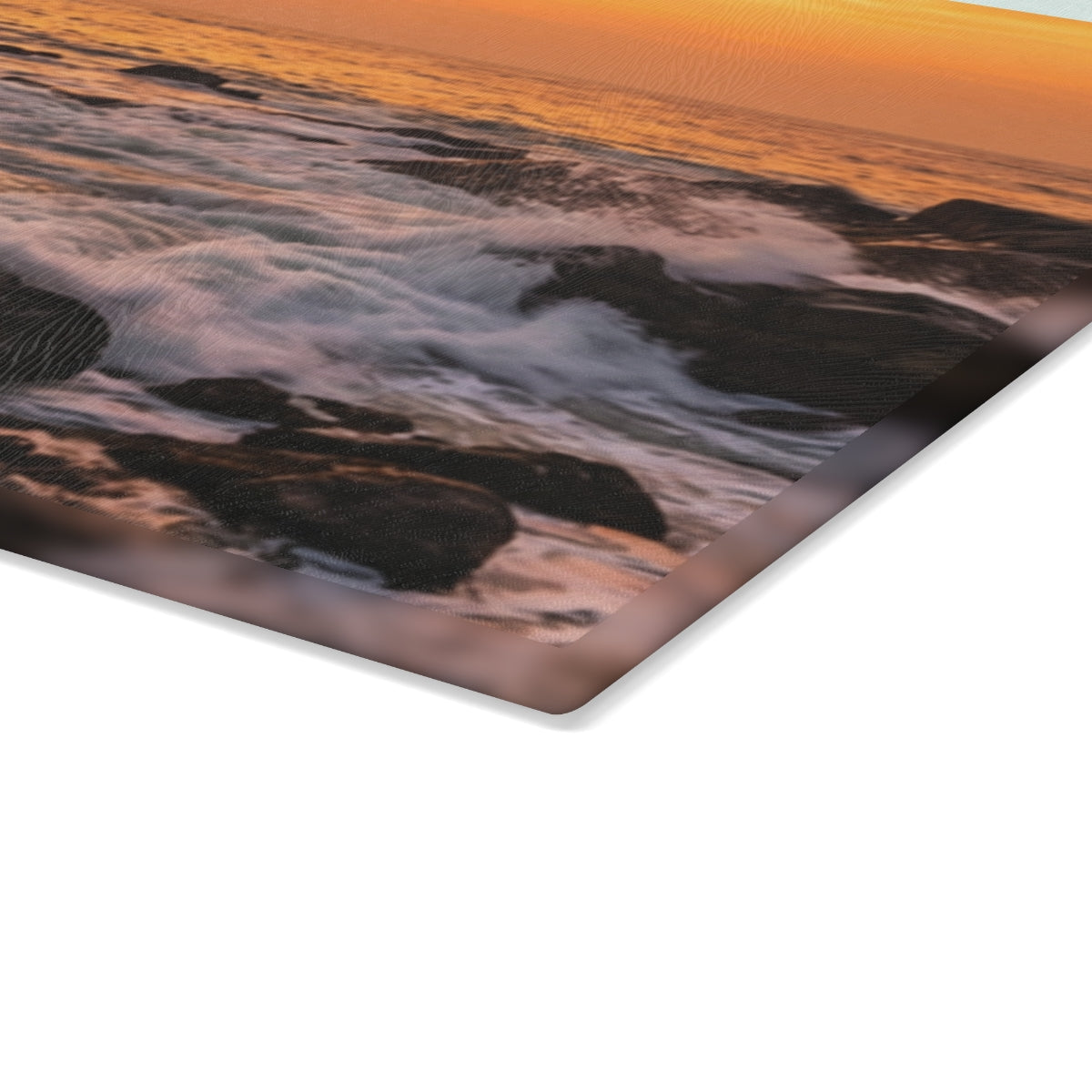Glass Cutting Board - Ocean Sunrise