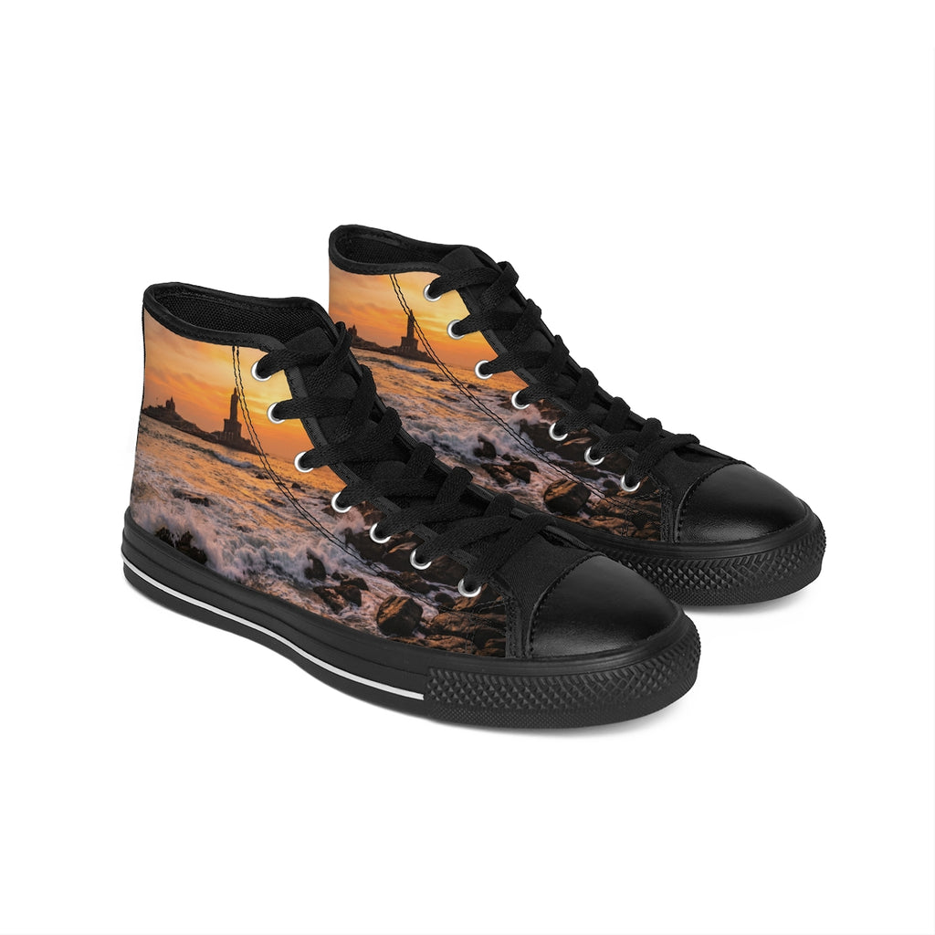 Women's Classic Sneakers - Sunset Ocean