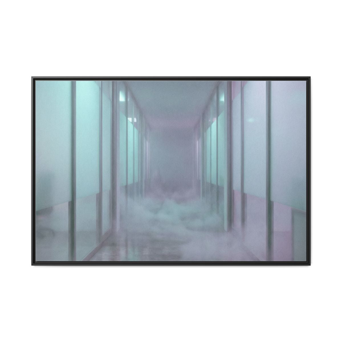 Matte Canvas, Framed - Liminal Corridor Fog Art Print —... |...