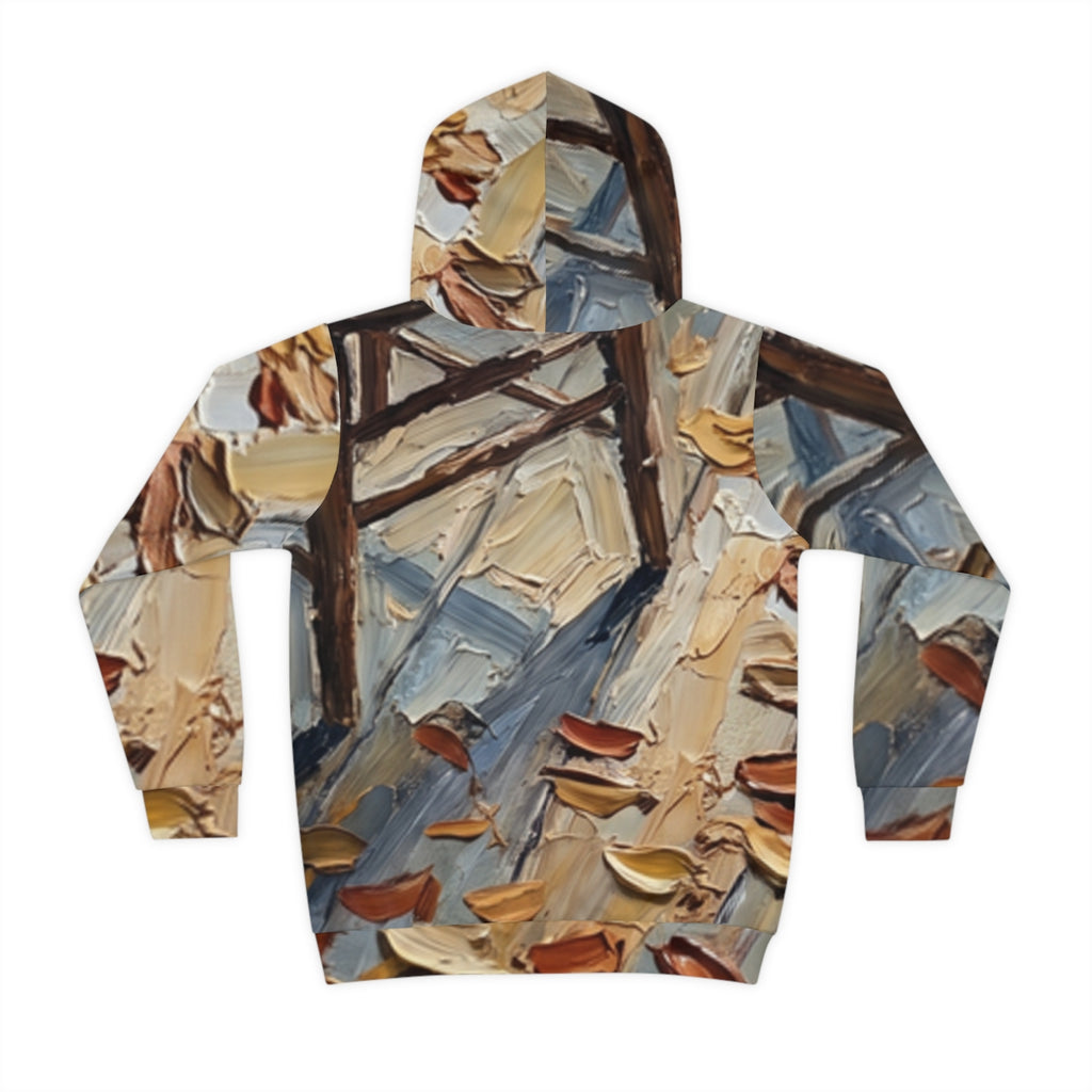 Children's Hoodie with Autumn Chair Oil Painting