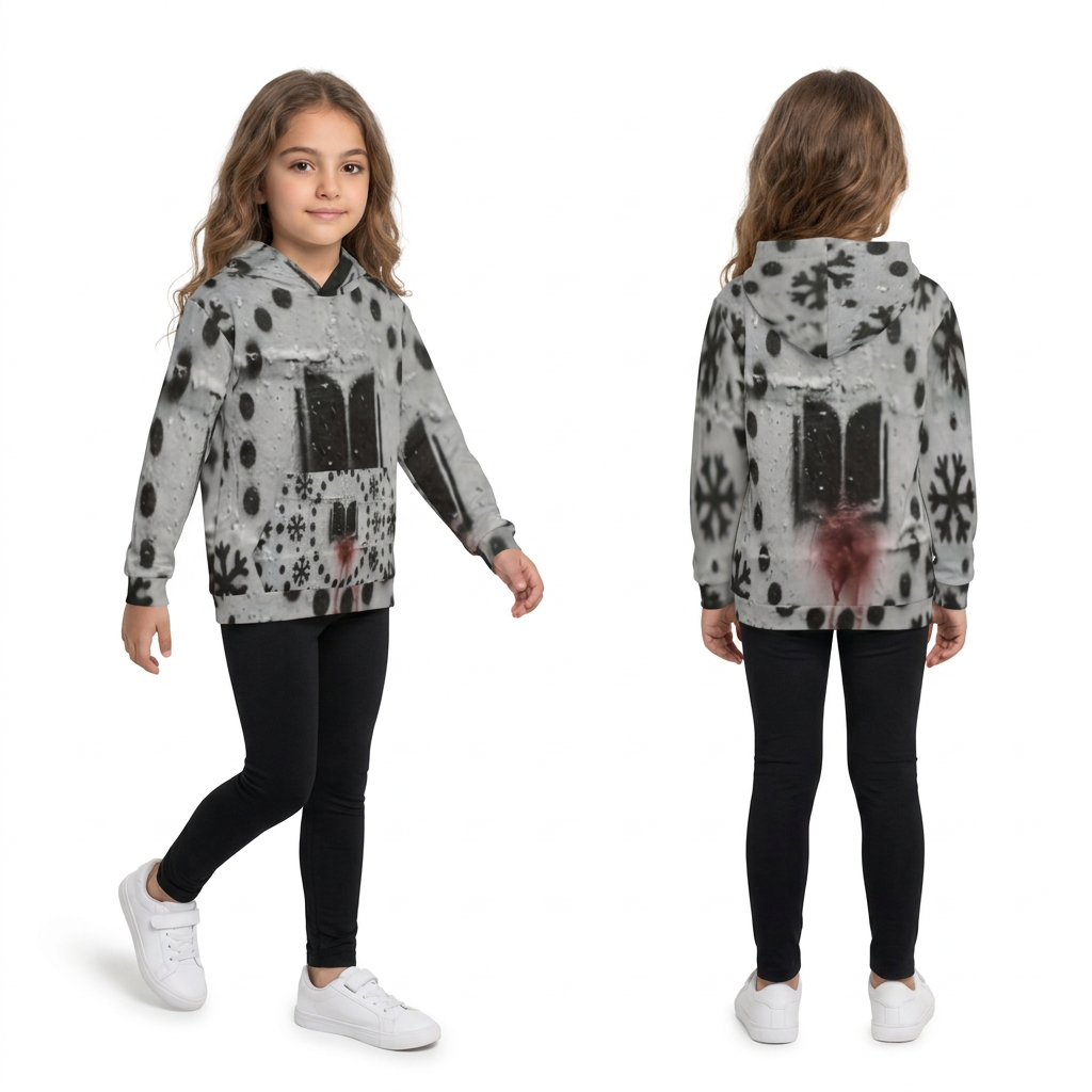 Children's Hoodie Urban Brick Mandala Art