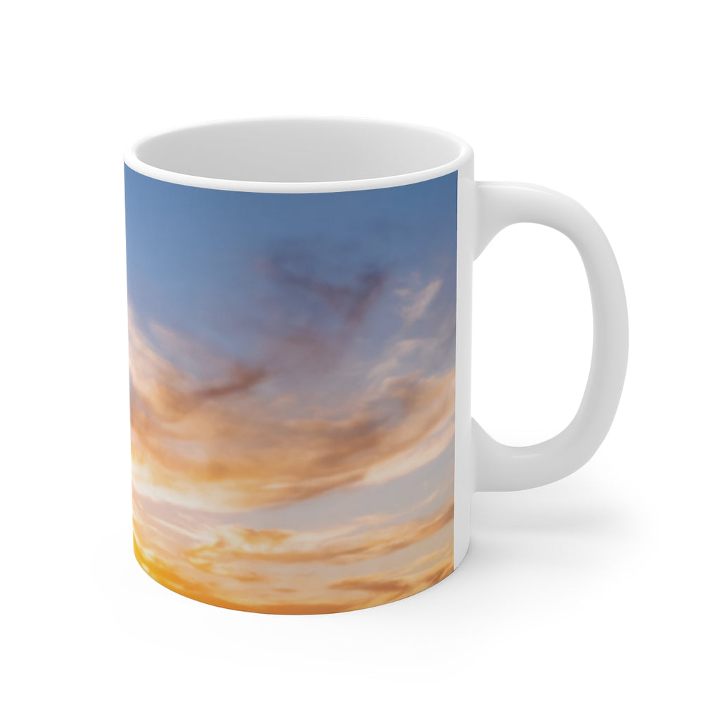 11oz White Mug - Golden Journey