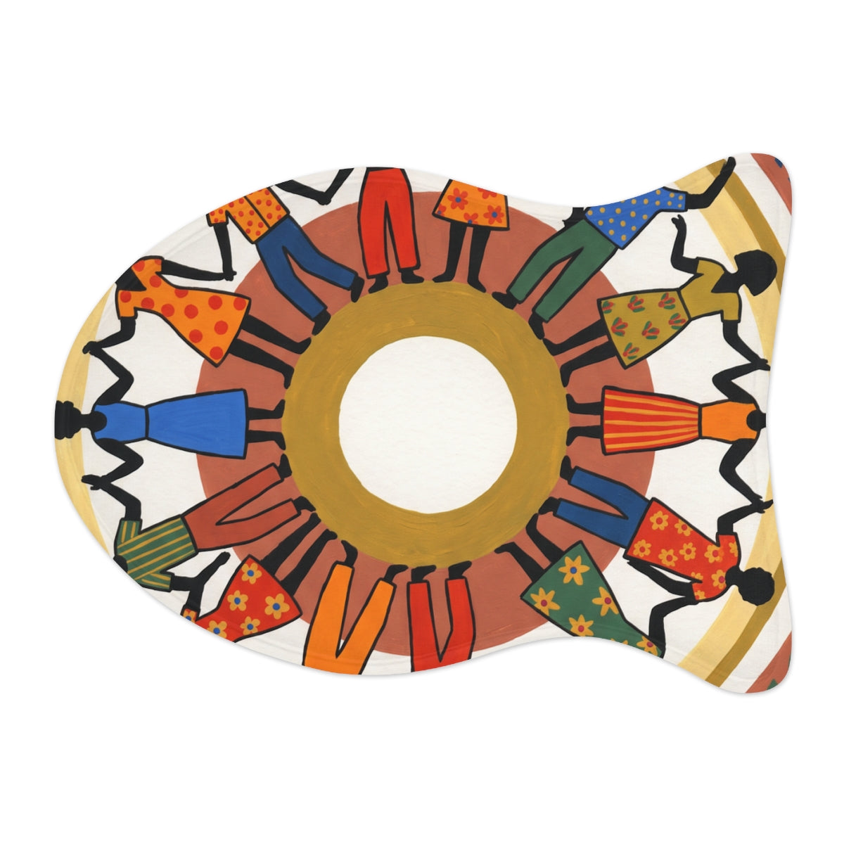 Pet Feeding Mat - Unity Mandala Folk Art | Echovira Gallery