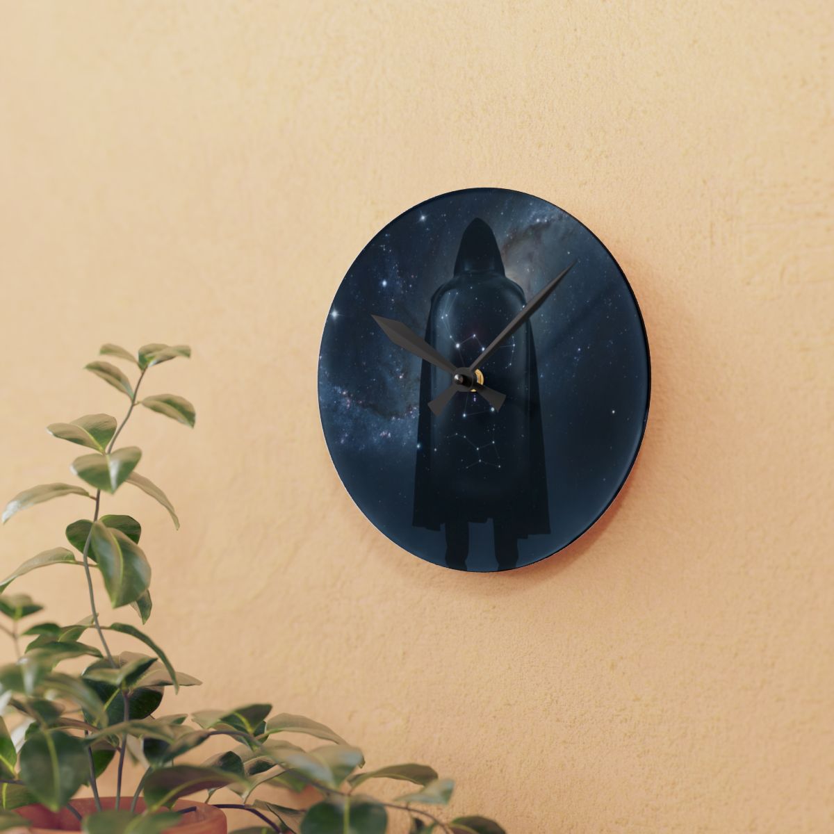 Acrylic Wall Clock - Orion Sentinel Cosmic Timekeeper |...